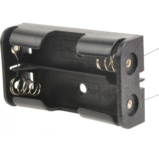Батарейный отсек ROBITON Bh2xAA/pins с выводами для пайки 19725 Батарейный отсек ROBITON Bh2xAA/pins с выводами для пайки 19725